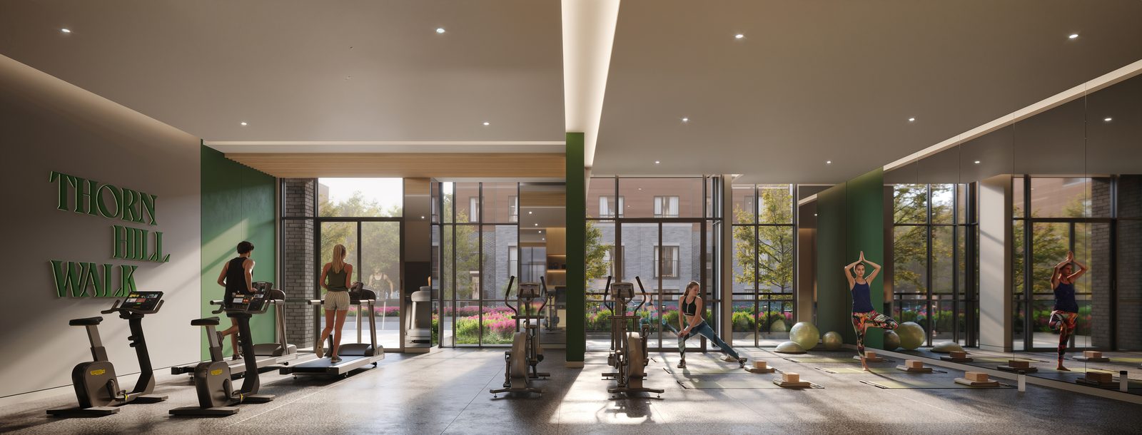Rendering of the Merrydale Residences fitness centre